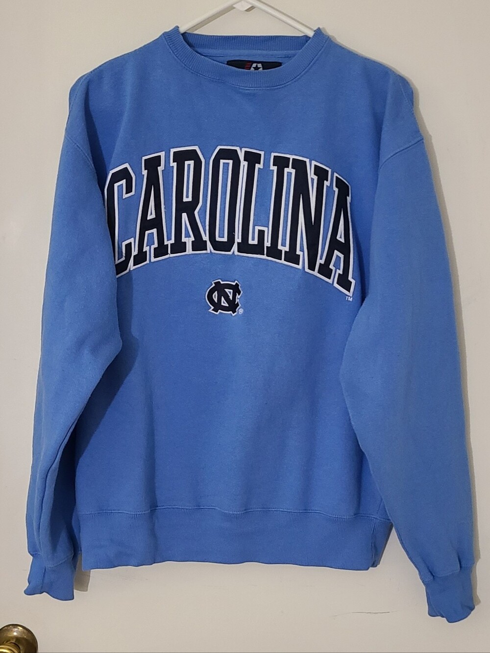 University of North Carolina J. America Light Blue Sportswear Crewneck Large